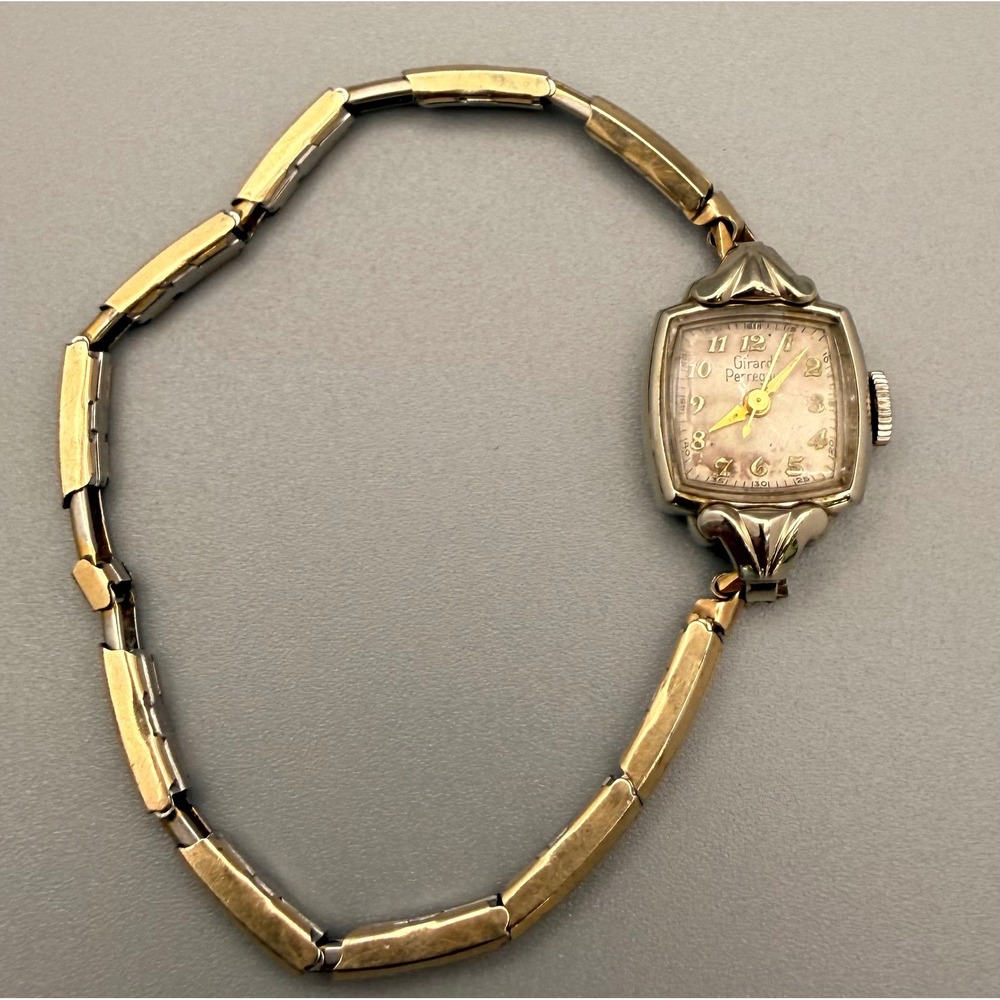 Vintage Girard Perregaux‎ 10K Gold Filled 17 Jewel Watch Kreisler Band Running